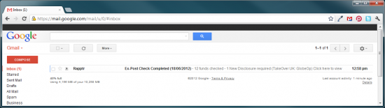 Email notification
