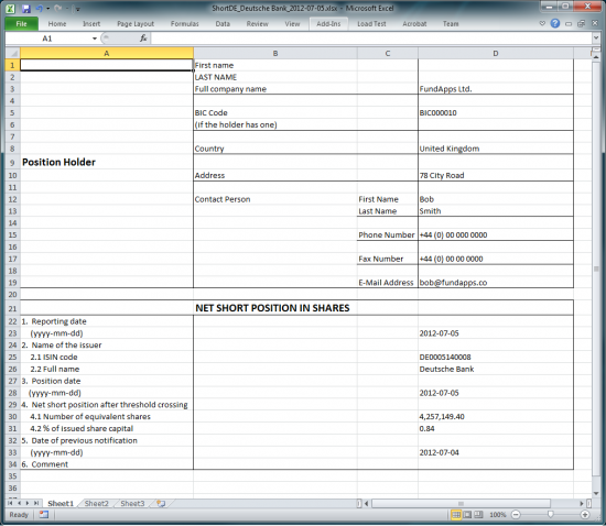 EU Short Selling Disclosure Regime Report EU Short Selling Disclosure Regime Report