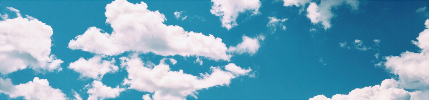 Look out to a future with FundApps for your monitoring and reporting. Cloudy blue sky.