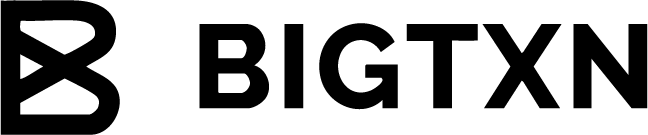 BIGTXN black and white logo. BIGTXN is a FundApps partner.