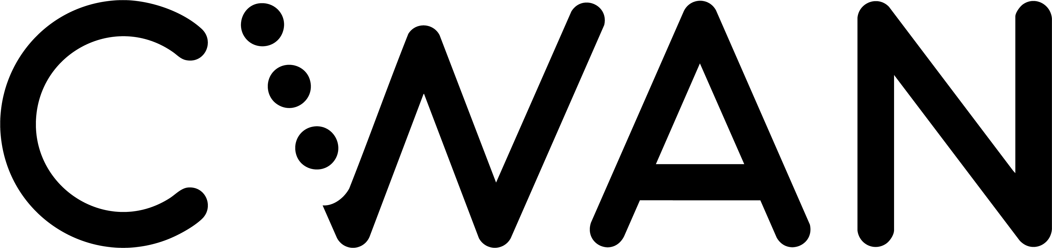 CWAN black and white logo. CWAN is a FundApps partner.