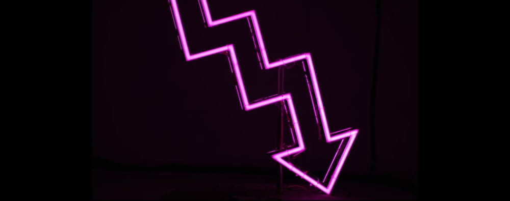 neon-down-arrow