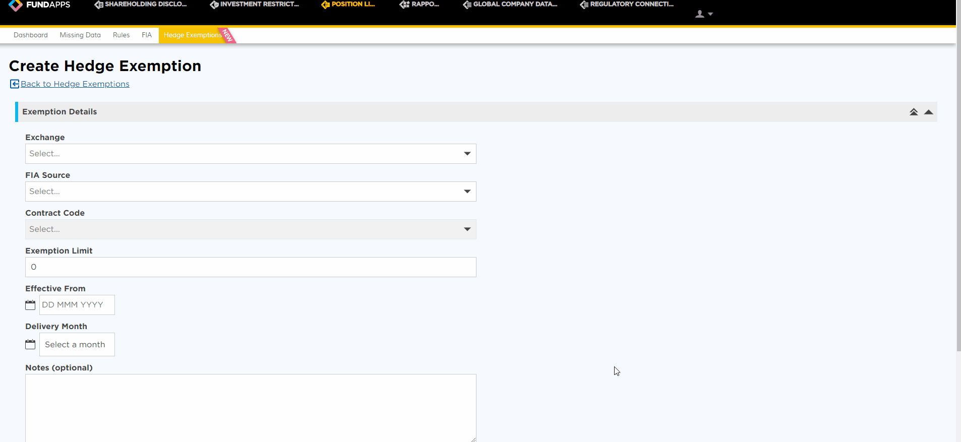 animation of our exemptions functionality