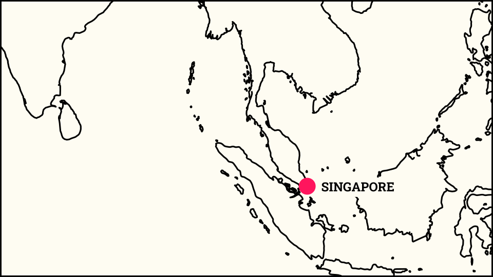 Outline of South East Asia on the map with a pink dot over FundApps Singapore office. Our global, in-house, dedicated team of regulatory experts.