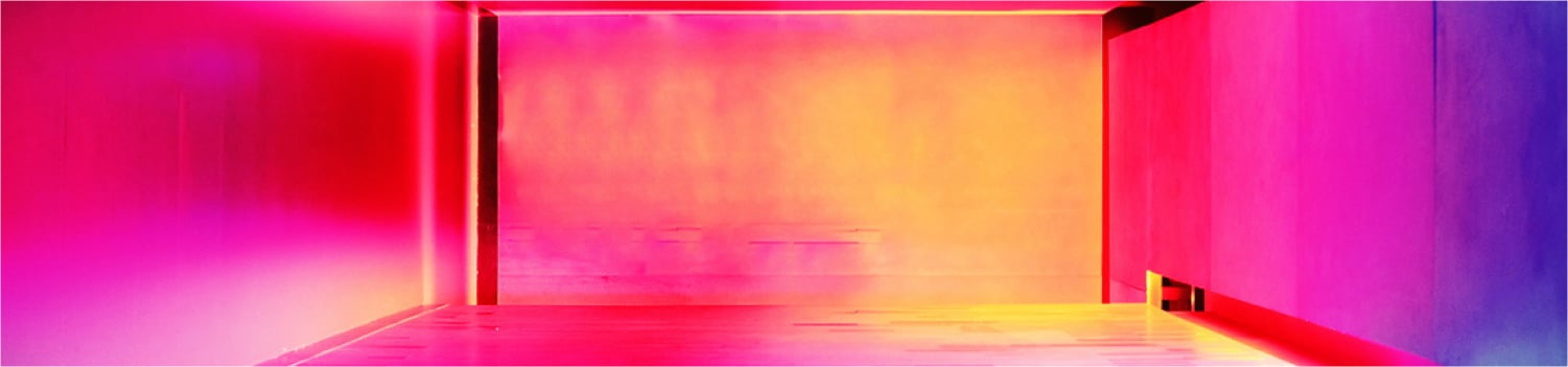 At FundApps we simplify processes for investment banks. We don't brush off the importance of compliance. Pink with sunset yellow hues painting. 