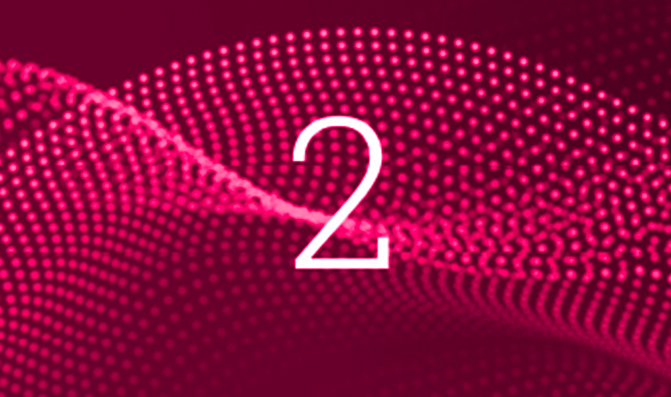 Number 2 in front of a wavelength created by pink dots. FundApps Filing Manager ensures you submit the right data points in the right format. 