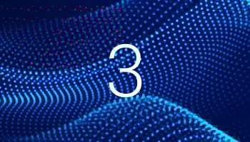 Reduce risk, avoid fines and inform strategy with FundApps Position Limits. Number 3 in front of a wavelength created by blue dots.