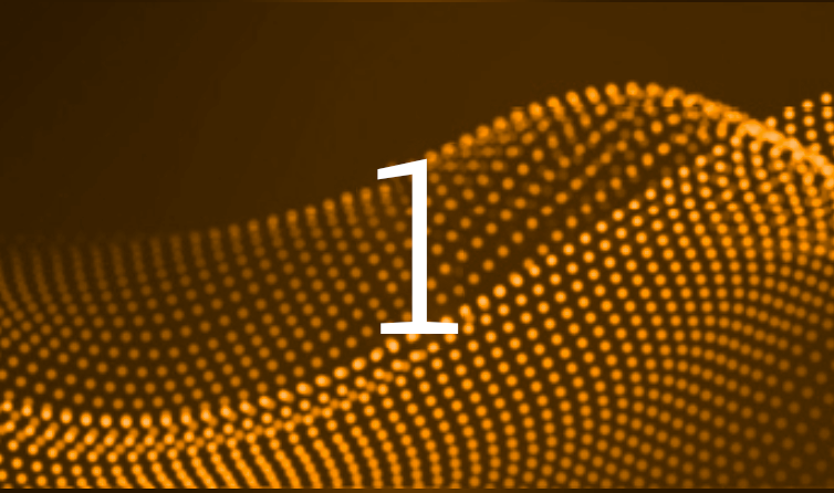 Industry-specific legal & regulatory data with FundApps Sensitive Industries. Number 1 in front of a wavelength created by orange dots.
