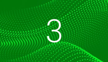 Be secure when complying with regulations to avoid sanction. FundApps results dashboard. Background of green dots in a wave pattern behind a white number 3.