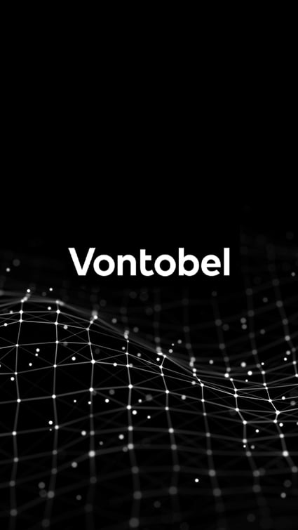 Vontobel logo in front of a black background with white wavelengths. FundApps Shareholding Disclosure service helps global investment firms globally. 