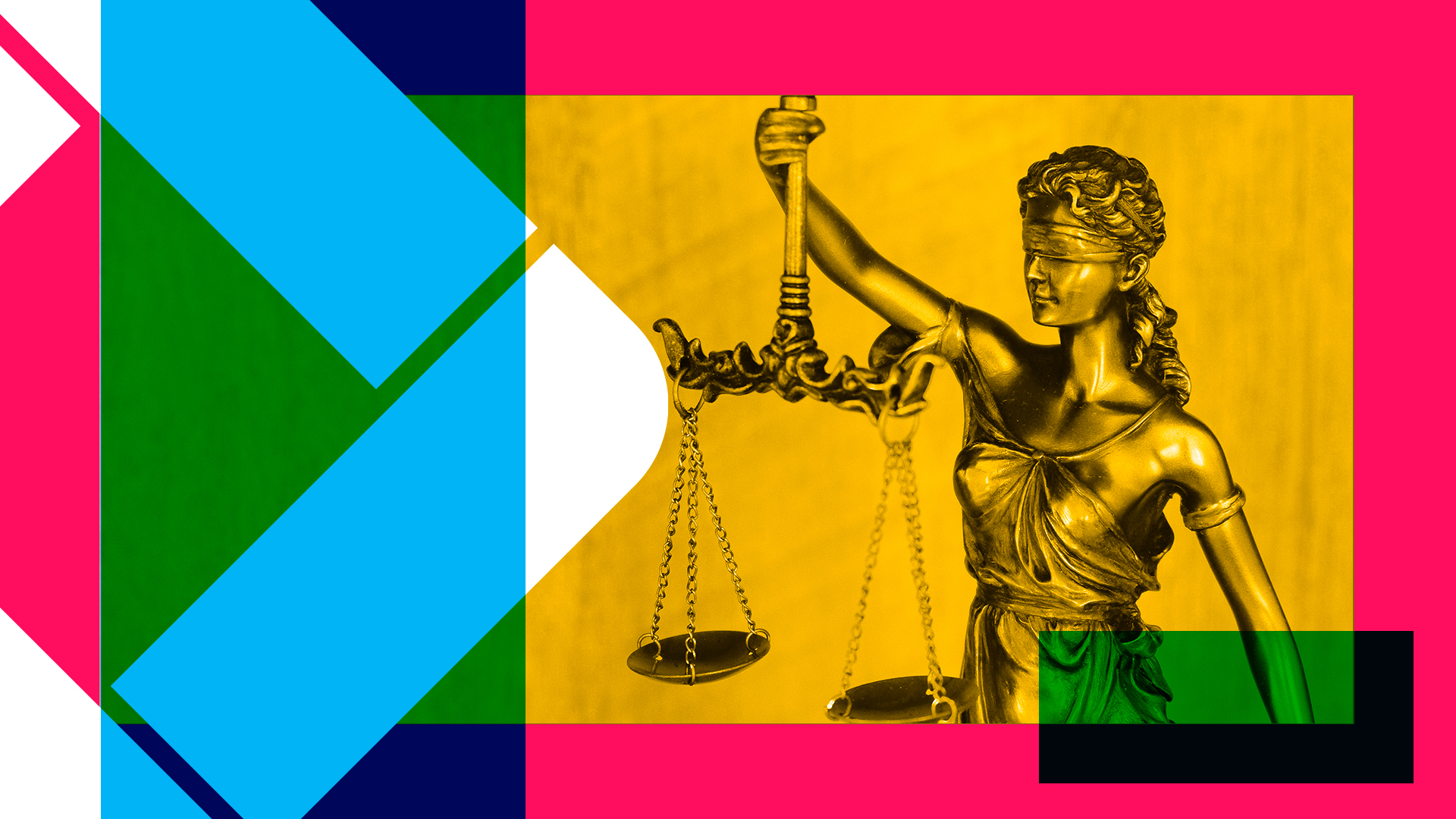 US Regulations Watch blog. Collage image containing white FundApps logo and gold weighing scales statue