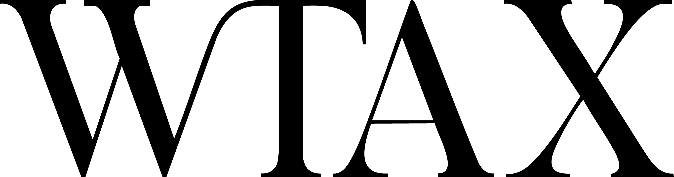 WTax black logo. WTax is a FundApps partner