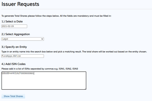 issuer requests screenshot