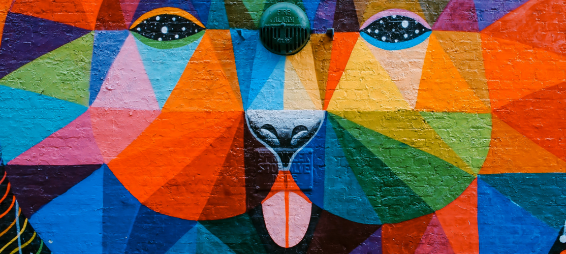 Colourful mural