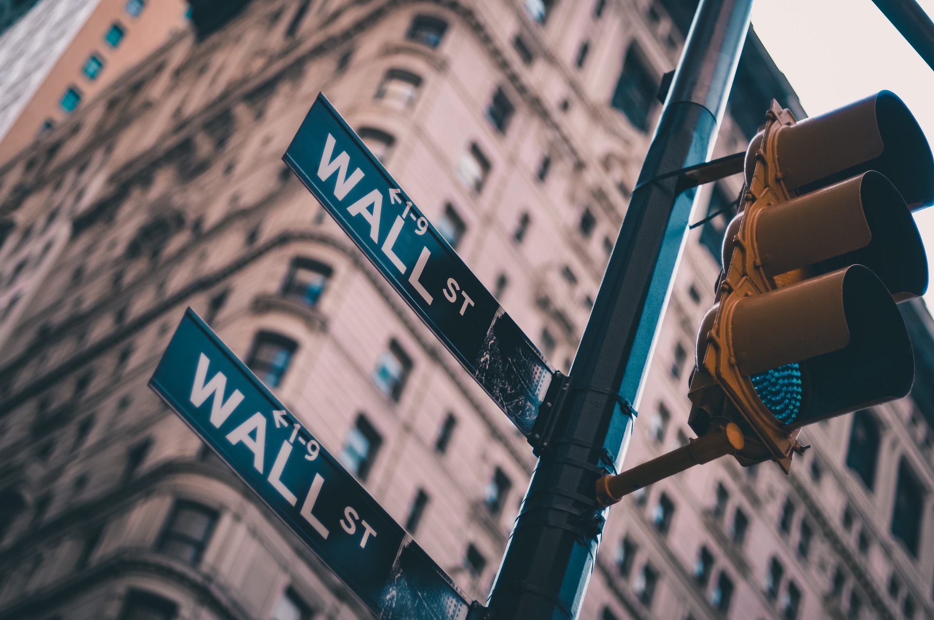 Wall street road sign